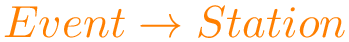 $\color{orange}Event\rightarrow Station$