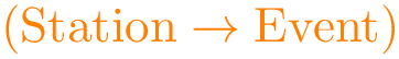 $\color{orange}\mathrm{\left(Station \to Event\right)}$